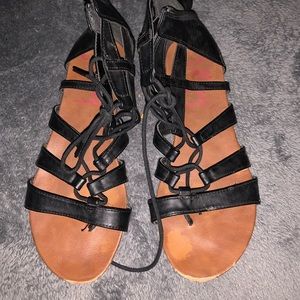 Cute black sandals